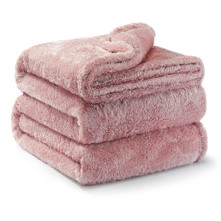 Exclusivo Mezcla Plush Fleece Throw Blanket 50x70 Pink photo 2