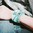 thumbnail image 2 of Ella & Elly Plus Turquoise 6 Pieces Beaded Stack Bracelets - Bohemian Style, 2 of 5