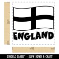 thumbnail image 2 of England with Waving Flag Cute Self-Inking Rubber Stamp Ink Stamper - Sky Blue Ink - Small 1 Inch, 2 of 7