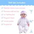 thumbnail image 2 of Muñeca JC Toys La Baby, caucásica, 40 cm, lavable con atuendo, 2 of 6