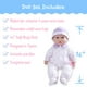 thumbnail image 2 of Muñeca JC Toys La Baby, caucásica, 40 cm, lavable con atuendo, 2 of 6
