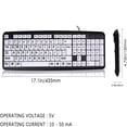 thumbnail image 3 of YOPTOP Large Print Keyboard Wired Large Letter Key Keyboard Usb Keyboards,none,none, 3 of 5