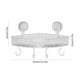 thumbnail image 3 of Estante de ducha de esquina con ventosa - Estante de almacenamiento de pared de plástico transparente para baño, inodoro, lavabo | Inoxidable, de gran capacidad, gancho extraíble | 1 paquete | 12,, 3 of 7