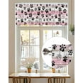 thumbnail image 7 of Dog Paw Valances for Windows Pink Wood Grain Farmhouse Vintage Board Valance Rod Pocket Light Filtering Short Window Treatments Curtains for Kitchen Bathroom Living Room Bedroom, 60 x 18 Inch, 7 of 7