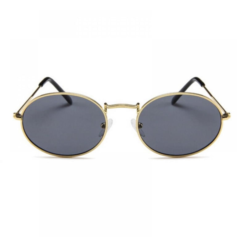 Small Round Polarized Sunglasses for Women Men Circle Metal  display picture 1