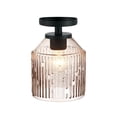 thumbnail image 2 of Designers Fountain Ele 7.25 inch 1-Light Matte Black Modern Semi Flush Mount Ceiling Light, D288M-SF-MB, 2 of 9