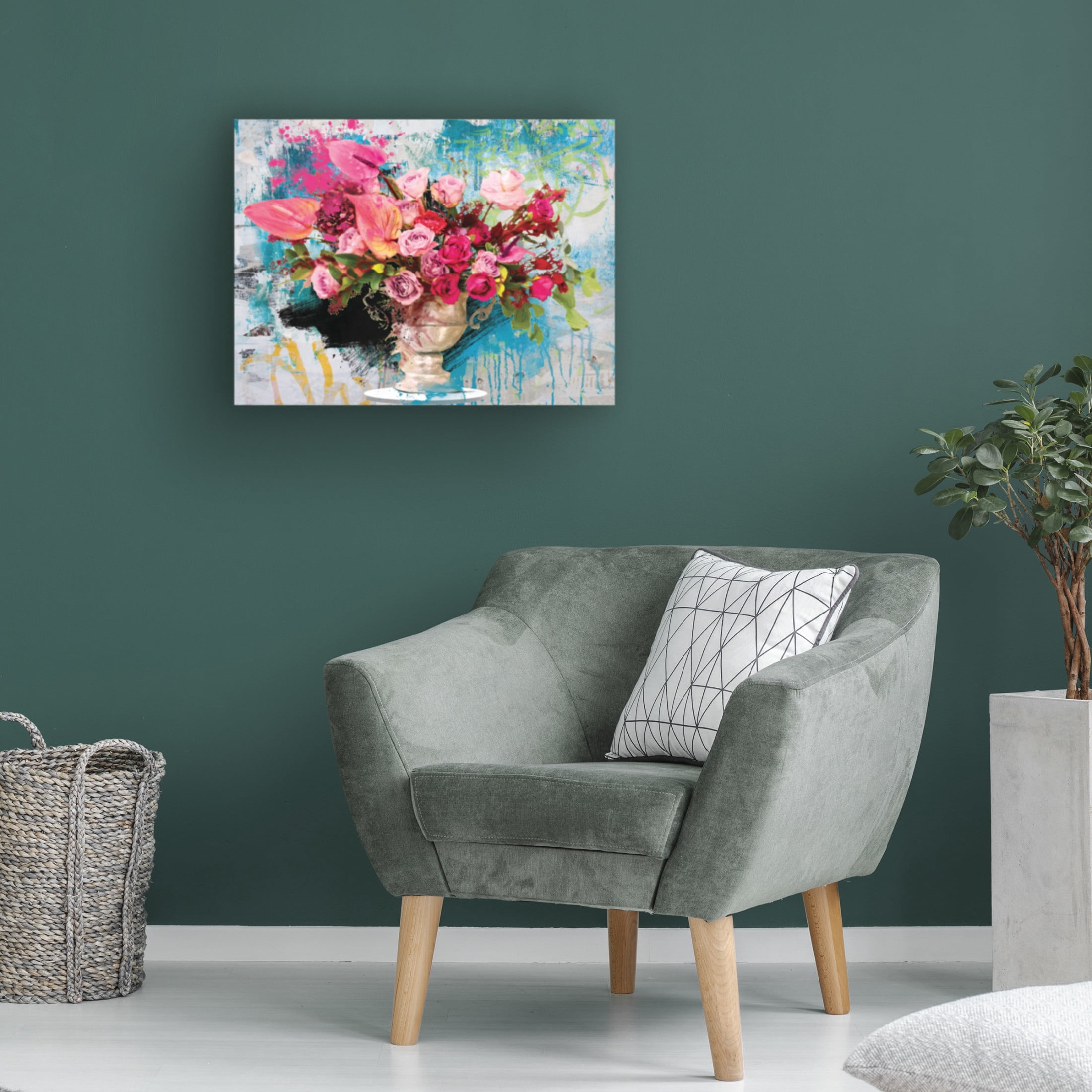 Canvas Wall Art - Porter Hastings 'Urban Bouquet 10' Wall Art for Living Room, Bedroom, or Office Décor by Trademark Fine Art - 32 x 24 Inches