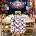 thumbnail image 4 of 72.04x12.99in Linen 4th Of July Table Runner Patriotic Stripe Farmhouses Rustics Independence Day Decor For Dining Table Kitchen Counter Multiple Patterns, 4 of 6