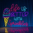 thumbnail image 3 of Glowneon Life Is Better With Sprinkles Neon Sign, Ice Cream Decor, 3 of 4