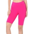 thumbnail image 2 of Women Cotton High Waist Active Bike Short Leggings - 10" Length, 2 of 3