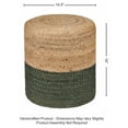 thumbnail image 2 of KriKac Cylindrical Jute Braided Pouf Accent Sitting Footrest, 2 of 5