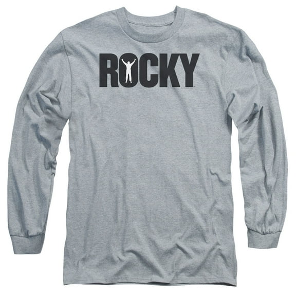 Rocky Logo Long Sleeve Adult 18/1 T-Shirt Heather