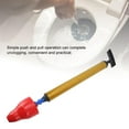 thumbnail image 6 of Toilet Plunger Piston Type Toilet Clog Remover Rubber Handle Toilet Dredge Pipe For Clogged Siphon Toilet (Red) Bathroom cleaning, 6 of 7
