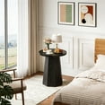 thumbnail image 6 of Fnova Farmhouse Round End Table, Wooden Side Table with Octagonal Base, Nightstand Pedestal Accent Furniture for Living Room, Bedroom, 6 of 13