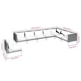 thumbnail image 4 of vidaXL 8 Piece Garden Lounge Set with Cushions Poly Rattan Dark Grey, 4 of 4