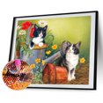 thumbnail image 2 of Cuadros Decorativos Kits de decoración de pared para el hogar con taladro redondo completo de gato con pintura de diamante 5D (A1985) Likrtyny embutido en tela, 2 of 9