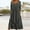 46-Dark Gray, variant on Boho Dress for Women Midi Length Spring Long Sleeve Casual Backless Lace Fashion Three Quarter Sleeve Patchwork Evening Long Midi Dresses for Women for Everyday Wear Beach Vacation Black M