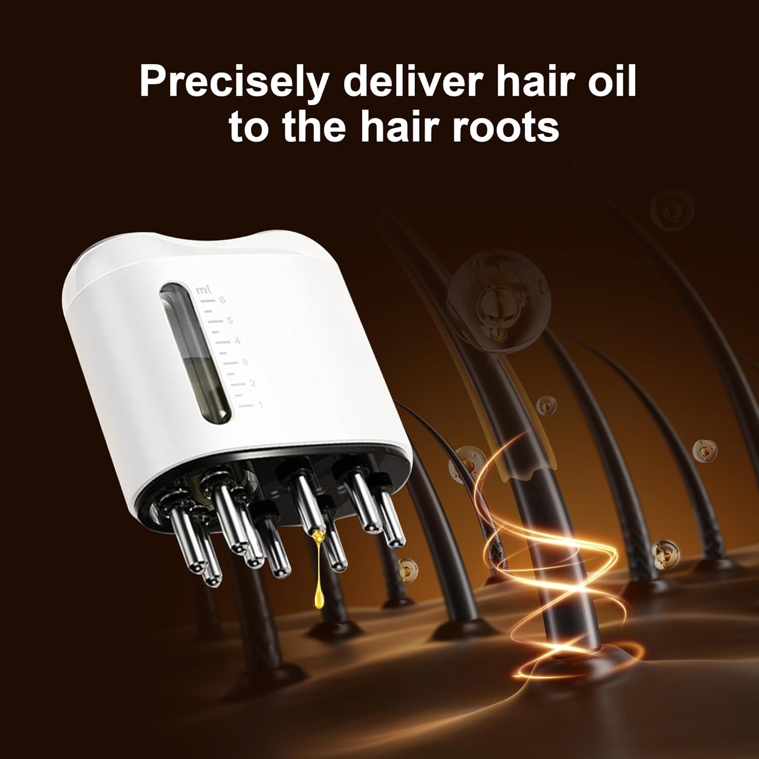 Scalp Massager Comb, Electric Hair Oil Applicator, Hair Growth in Women and Men, Deep Cleansing and Stress Relaxation