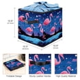 thumbnail image 3 of Flamingo Foldable Organizer Bins with Handle, 10.8"x10.5"x10.6", Large Capacity Storage Bin Toy Box, 3 of 6