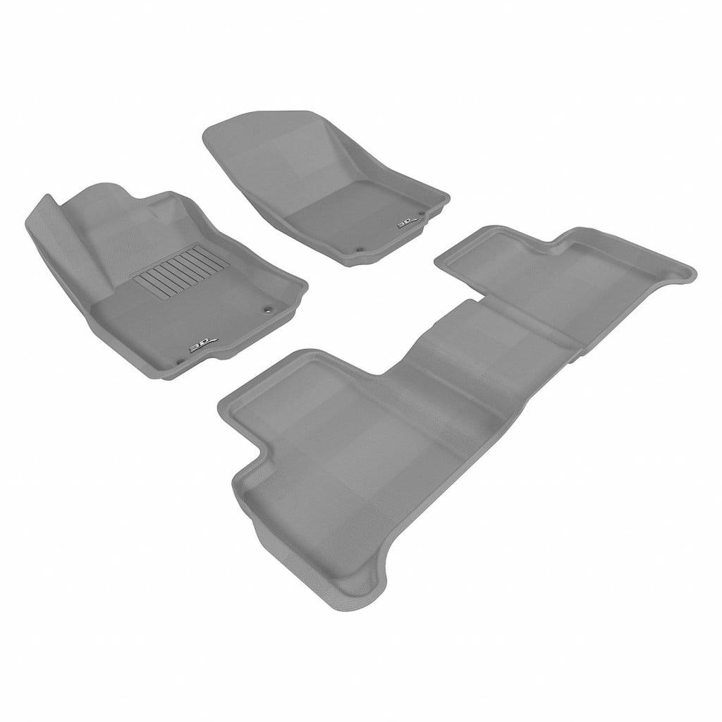 3D MAXpider Complete Set Custom Fit All-Weather Floor Mat for Select Mercedes-Benz GLA-Class Models Black Kagu Rubber
