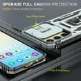 thumbnail image 7 of Samsung Galaxy A16 5G Case with Lens Protection, Samsung Galaxy A16 5G Ring Holder Cover with Camera Cover & Kickstand Military Grade Shockproof Heavy Duty Support Magnetic Car Mount Holder, Gray, 7 of 7
