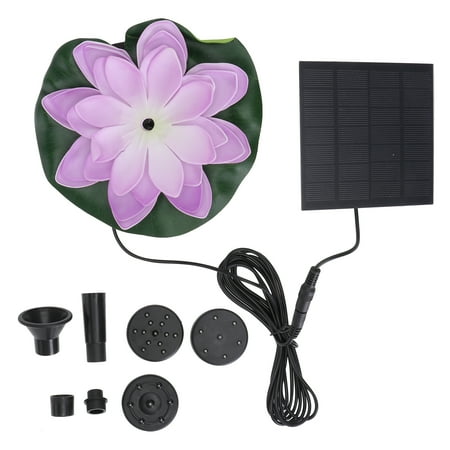 Homemaxs 1 Set Lotus Solar Fountain Outdoor Waterscape Fountain Pond Floating Fountain