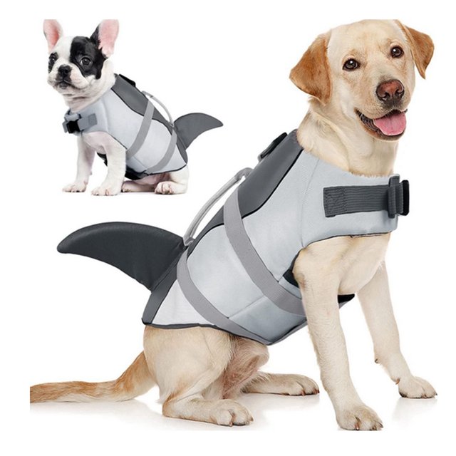 Gilet de Sauvetage pour Chien pour la Natation, la Navigation, la Plage, Gilet de Flottabilité Réglable avec Poignée Réfléchissant PFD pour Petits Moyens Grands Chiens