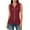 Burgundy, variant on Summer Tops for Womens Trendy Collared Sleeveless Tank Tops Full Zip Front Blouses Slim Fit Textured Shirts Burgundy