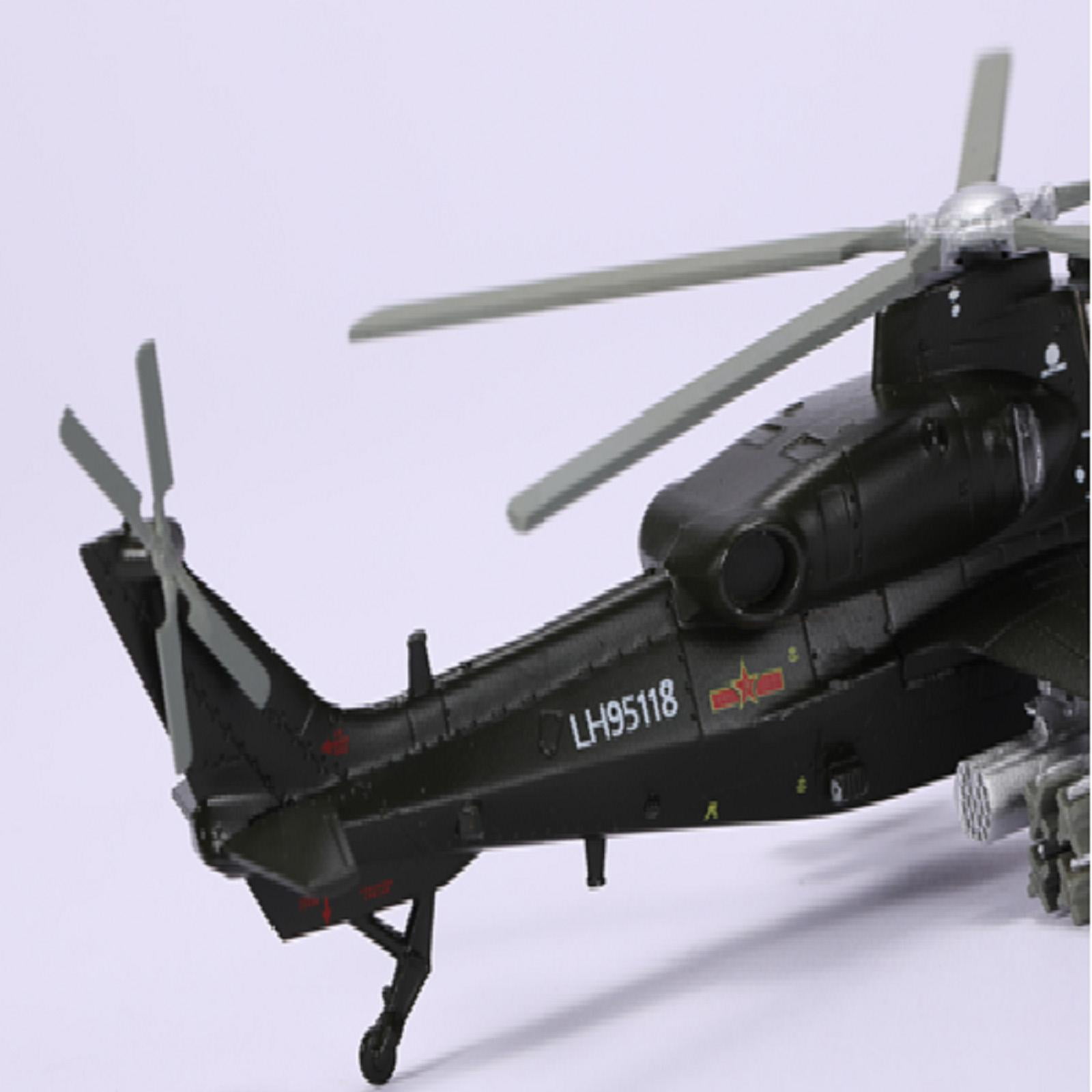 JIAHAOO Alloy Chinese WZ 10 Armed Helicopter Model 1/100 Scale Diecast Aircraft Aviation Collectible Static Display