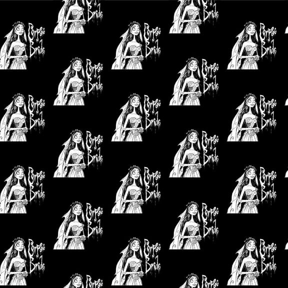 Corpse Bride Logo and Silhouette Premium Roll Gift Wrap Wrapping Paper