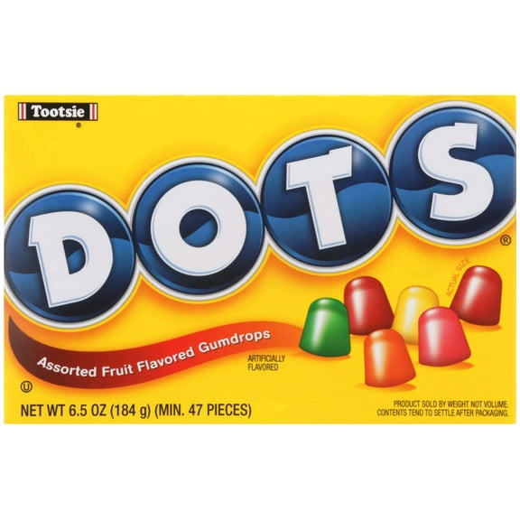 Tootsie Roll DOTS Assorted Fruit Flavored Gumdrops Candy Theater Box