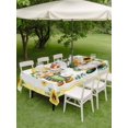 thumbnail image 4 of Outdoor Tablecloth with Umbrella Hole for Patio/Picnic/Party/Camping, Sunflowers Gnomes Waterproof Table Cloth Rectangle Table Cover Washable, Eucalyptus Spring Yellow Plaid (60"x 84"), 4 of 8