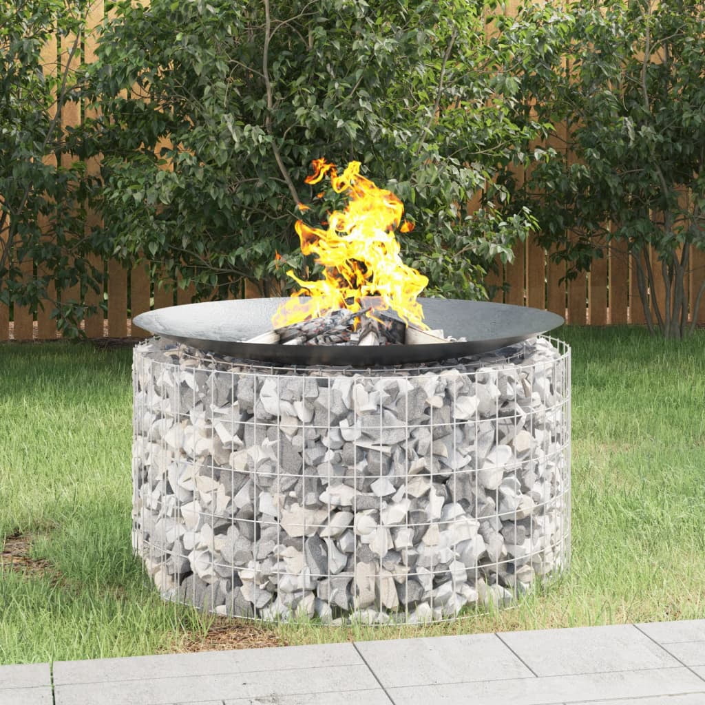 vidaXL Fire Pit Outdoor Garden Fireplace Gabion Fire Pit Bowl