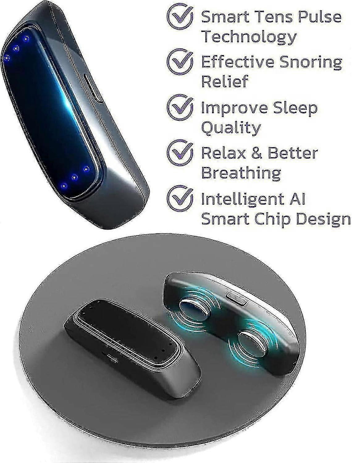 Sleep Apnea Device, Portable Apnea Device, Anti-Snoring Chin Strap to Help You Get a Pure Sleep, for Men and Women.
