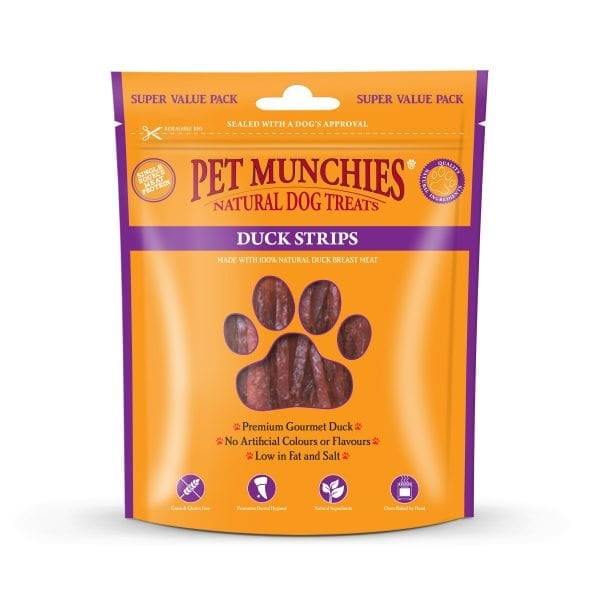 Pet Munchies Duck Strips 320g Case of 3