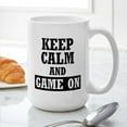thumbnail image 6 of CafePress - Keep Calm And Game On - 15 oz Ceramic Large White Novelty Mug, 6 of 6
