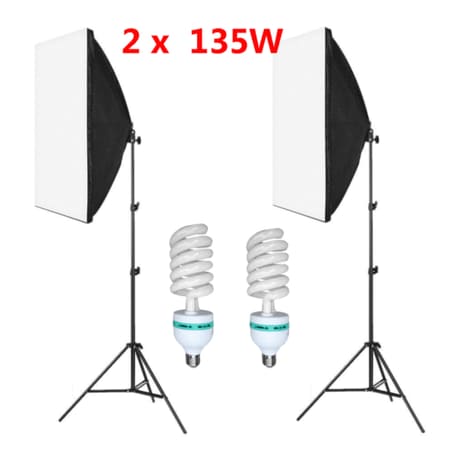 Single Softbox Kit - Studio Photo Video Light 6060 Single Lamp Soft Box Kit 135W Lamp Holder Flash Lighting Softbox 2M Photography Softbox Light Lighting Kit Photo Equipment Soft Studio Light Softbox