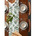 thumbnail image 2 of Ldtrchee Sage Green Eucalyptus Table Runner 90 Inches, Country Botanical Leaves Gradient Bed Runner Dresser Scarves Tabletop for Indoor Outdoor Parties/Ceremony/Banquet, 13" x 90", 2 of 8