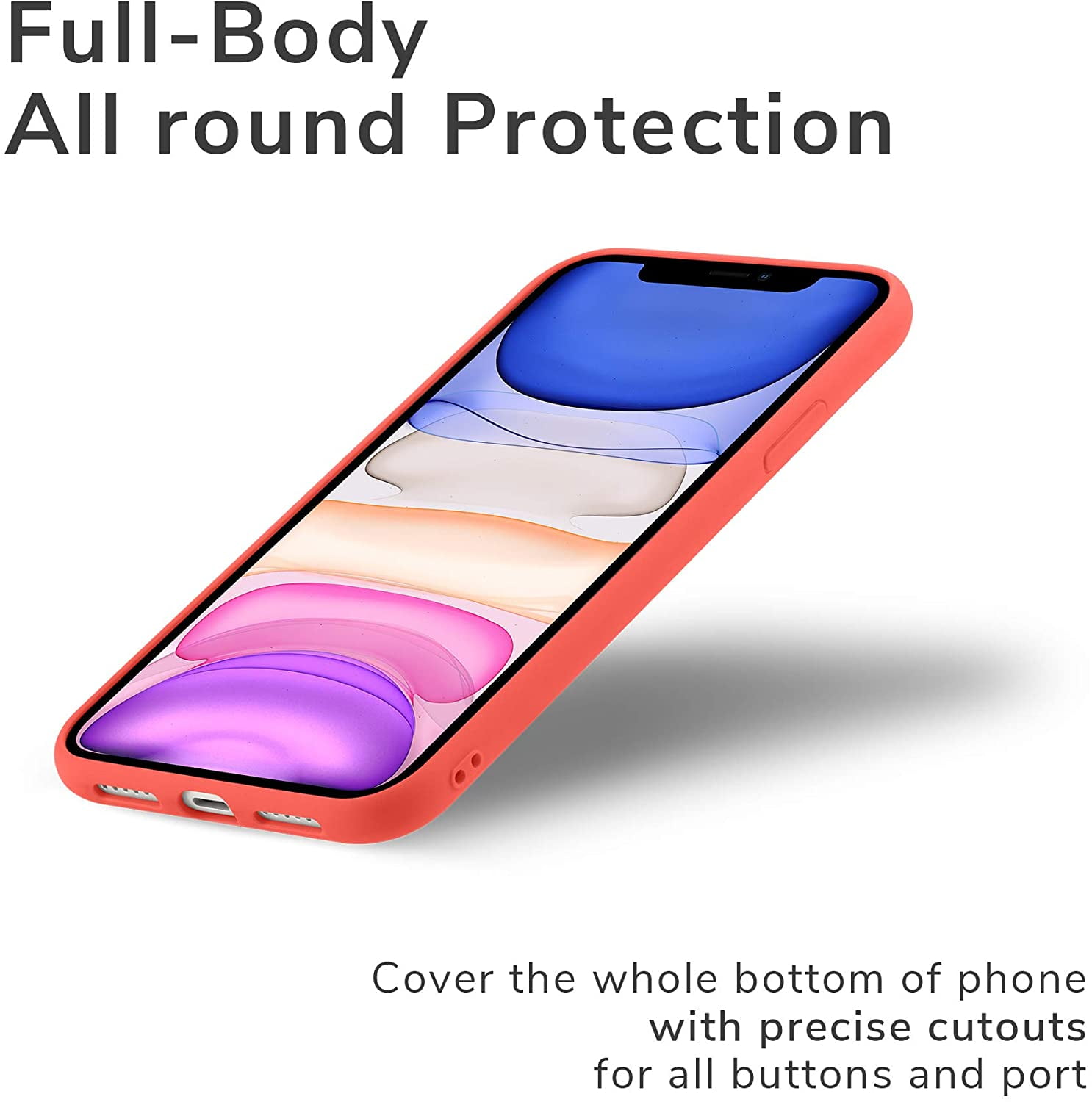 専用 iphone11 iPhone 11 Case, GMYLE Smooth Gel Silicone Cover Cases Camera