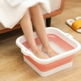 thumbnail image 5 of Hovmgk Folding Foot Bath Tub, Portable Insulation Foot Massage Basin, Collapsible Plastic Foot Bath for Relaxation & Tired Feet Relief, Pink, Gray & Blue Colors, Health Foot Care, Spa, 5 of 6