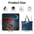 thumbnail image 2 of Mushroom Butterfly Flower Picnic Blanket Waterproof Outdoor Beach Blanket Hand-held Pad Suitable for Travel, Camping, Beach, Family Gatherings, 2 of 7