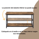 thumbnail image 5 of Mesa de Centro Rectangular de 2 Niveles con Estante, para Sala de Estar, Madera Vintage HOMEMAKE FURNITURE Industrial Rústico, 5 of 6