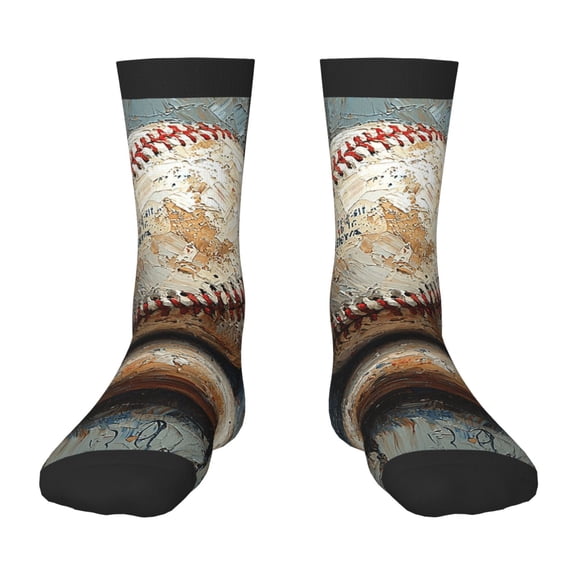 Kids Crew Socks Novelty Casual Funny Socks for 6-10 Years Old , Baseball
