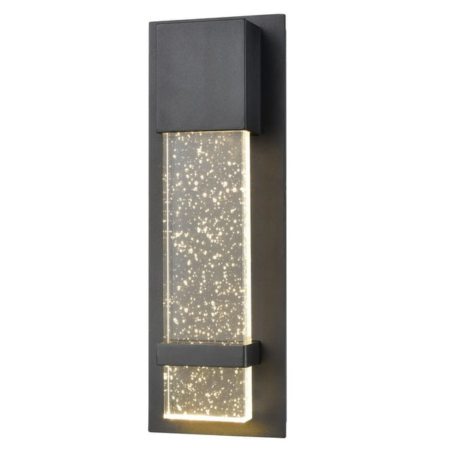 ELK Home Applique Murale Extérieure LED Emode en Noir Mat avec Verre Cristal