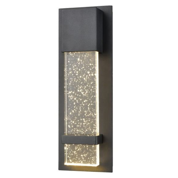 ELK Home Emode LED Outdoor Wall Sconce in Matte Black with Crystal Glass
