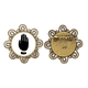 thumbnail image 1 of Gesto negro silueta patron Broche de flores, regalo de joyería para mujeres y niñas Unbranded  M, 1 of 3