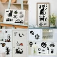 thumbnail image 6 of 8 Sheet Halloween Black Cat Window Decals Decor Self-Adhesive PVC Waterproof Spooky Haunted Bats Web Window Stickers Peel and Stick Wall Sticker for DIY Art Home Living Room Party, 6 of 9