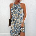 thumbnail image 1 of Generic 2025 New Fashion Casual Printed Sleeveless Halter Cut-out Dress Women's Clothing, 1 of 1