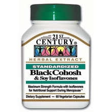 21st Century Black Cohosh & Soy Isoflavones 180mg Capsules, 60