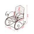 thumbnail image 4 of SalonMore Outdoor Rocking Chair with Instruction Manual and Wrench, Dark Brown, 4 of 8